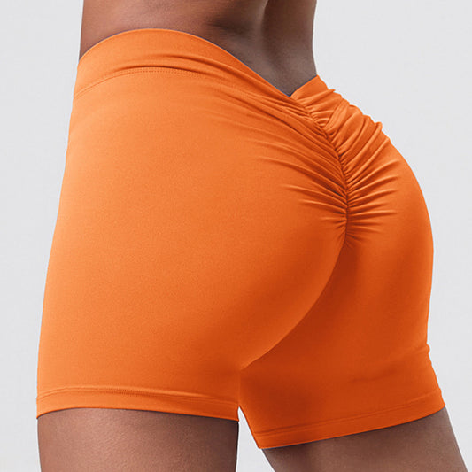 CardioFashion Damen V-förmige Taille Damen Scrunch Bum High-Rise Hot Shorts 