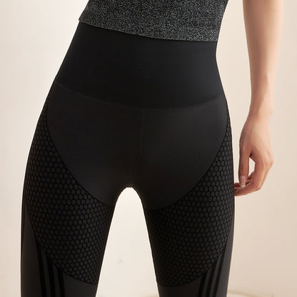 Cardiofashion Damen Leggings mit Wabenmuster in Pfirsich 